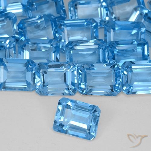 Topacio Azul Suizo natural de 3.01 ct, Corte Octágono / Esmeralda, VVS-VS