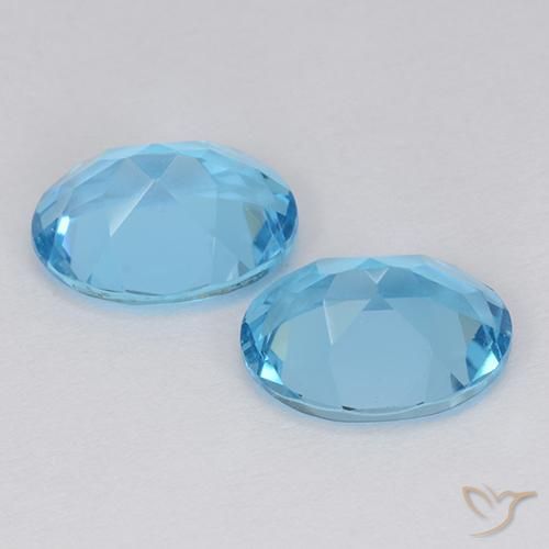 Gemas de Topacio Azul Suizo natural de 4.26 ct, Ovalada, VVS-VS