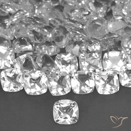 0.47ct Natural Blanco Topacio, Forma Cojín, VVS-VS
