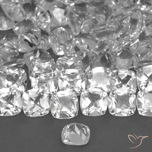 Topacio Blanco natural de 0.49 ct, Forma Cojín, VVS-VS