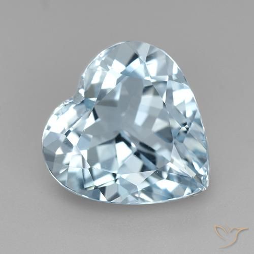 3.92ct Natural Azul Cielo Topacio, Corazón, VVS-VS