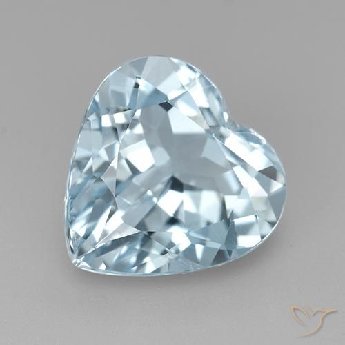 Topacio Azul Cielo natural de 3.92 ct, Corazón, VVS-VS