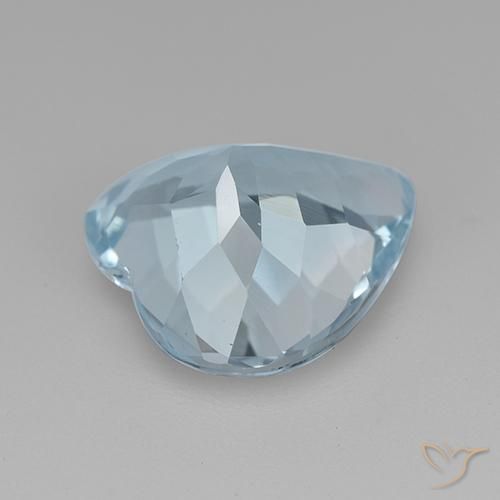 Topacio Azul Cielo natural de 3.92 ct, Corazón, VVS-VS