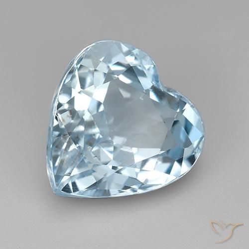 Topacio Azul Cielo natural de 4.34 ct, Corazón, VVS-VS