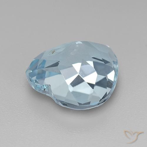 Topacio Azul Cielo natural de 4.34 ct, Corazón, VVS-VS