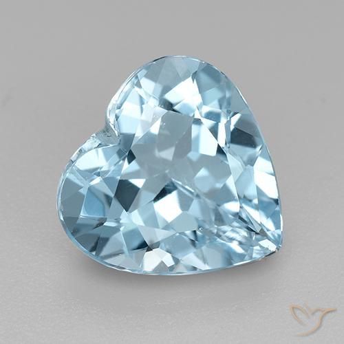 4.06ct Natural Azul Cielo Topacio, Corazón, VVS-VS