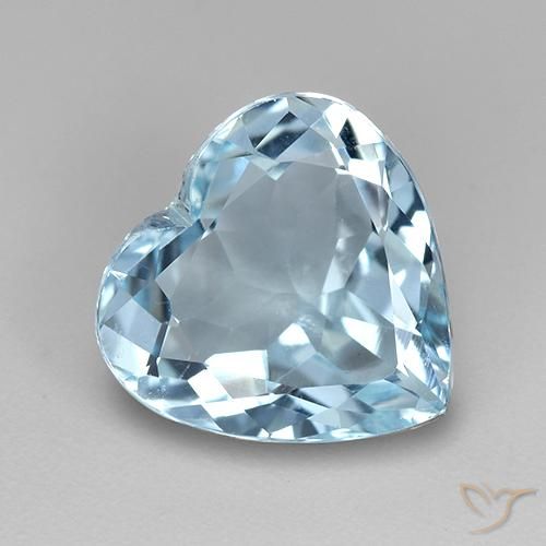 3.81ct Natural Azul Cielo Topacio, Corazón, VVS-VS