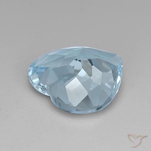 Topacio Azul Cielo natural de 3.81 ct, Corazón, VVS-VS
