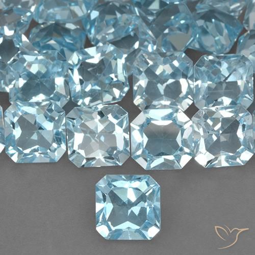 3.04ct Natural Azul Cielo Topacio, corte esmeralda, VVS-VS