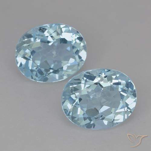 6.84ctw Natural Azul Cielo Topacio, Ovalada, VVS-VS