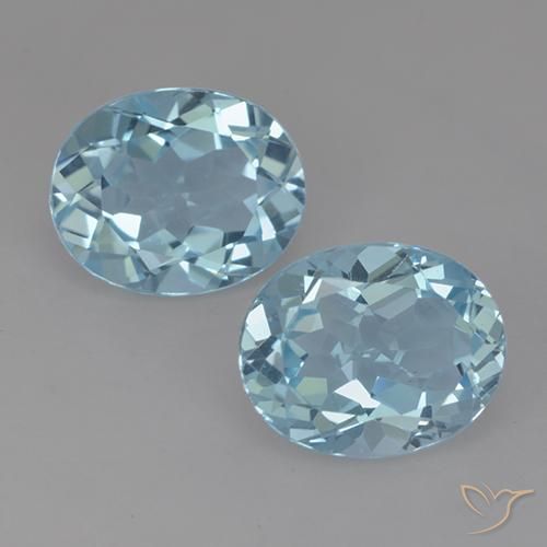 6.56ctw Natural Azul Cielo Topacio, Ovalada, VVS-VS