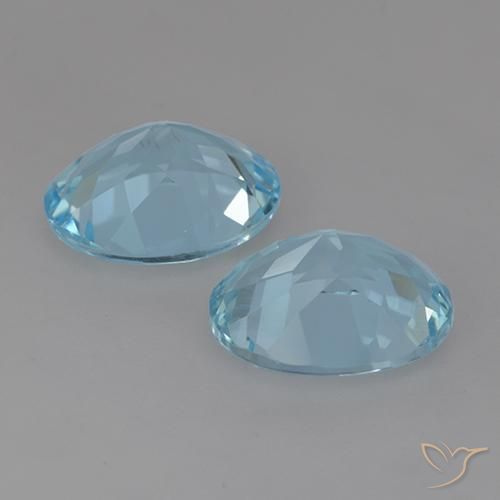 Gemas de Topacio Azul Cielo natural de 6.56 ct, Ovalada, VVS-VS