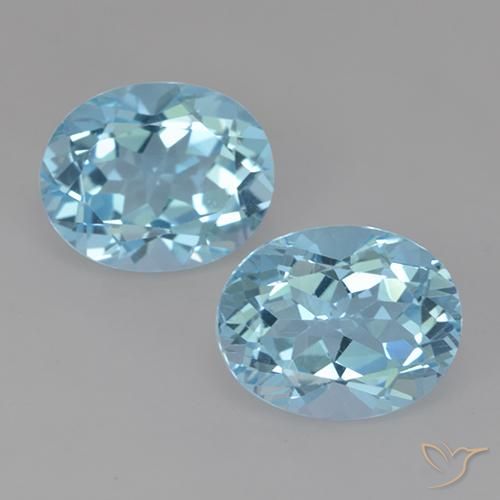 6.70ctw Natural Azul Cielo Topacio, Ovalada, VVS
