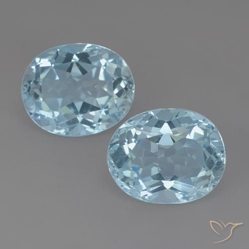6.67ctw Natural Azul Cielo Topacio, Ovalada, VVS