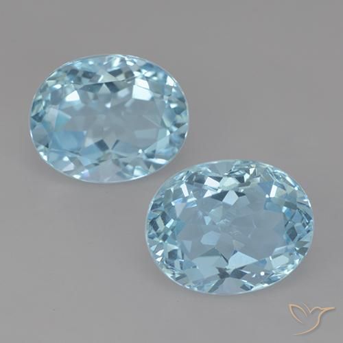 6.89ctw Natural Azul Cielo Topacio, Ovalada, VVS-VS