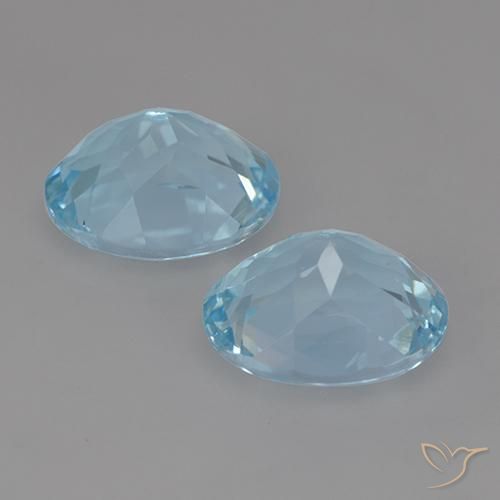 Gemas de Topacio Azul Cielo natural de 7.13 ct, Ovalada, VVS