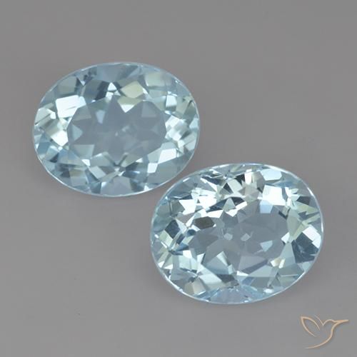 6.99ctw Natural Azul Cielo Topacio, Ovalada, VVS