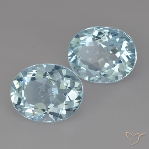 Gemas de Topacio Azul Cielo natural de 6.99 ct, Ovalada, VVS