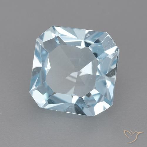 Topacio Azul Cielo natural de 2.67 ct, Corte Octágono / Esmeralda, VVS
