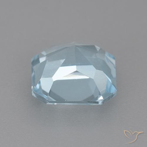 Topacio Azul Cielo natural de 2.67 ct, Corte Octágono / Esmeralda, VVS