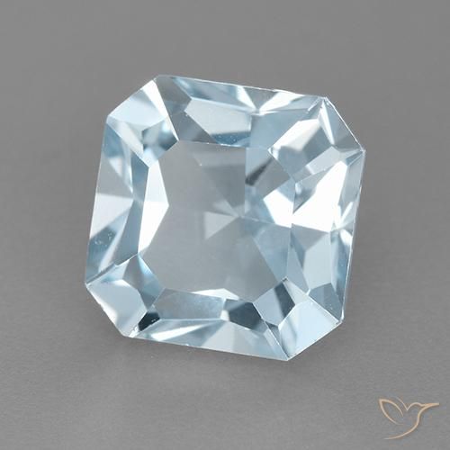 Topacio Azul Cielo natural de 3.13 ct, Corte Octágono / Esmeralda, VVS-VS