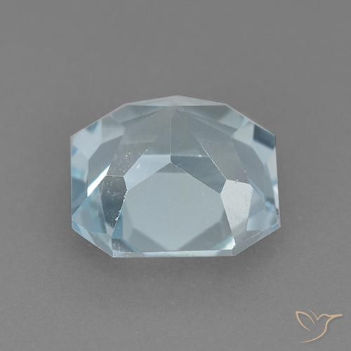 Topacio Azul Cielo natural de 2.88 ct, Corte Octágono / Esmeralda, VVS-VS
