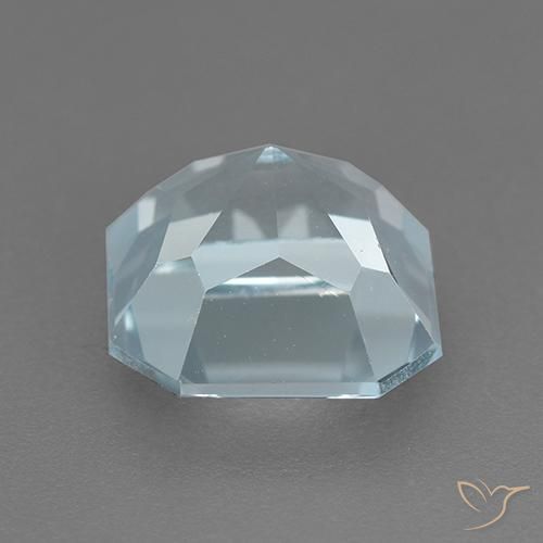 Topacio Azul Cielo natural de 3.14 ct, Corte Octágono / Esmeralda, VVS