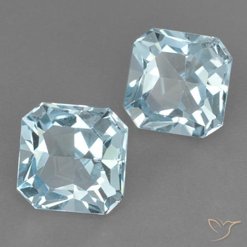 Gemas de Topacio Azul Cielo natural de 6.29 ct, Corte Octágono / Esmeralda, VVS-VS