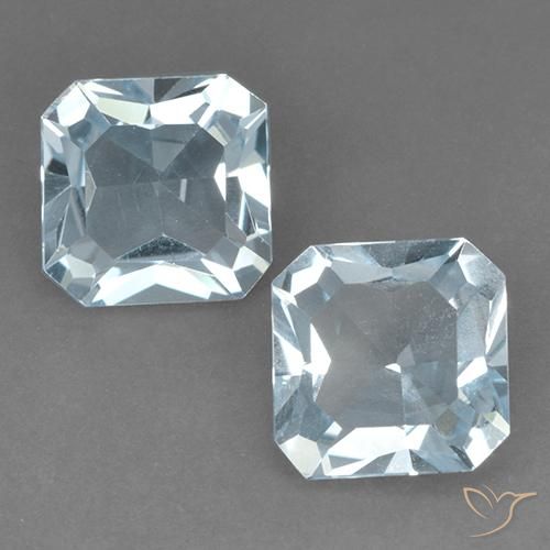 5.52ctw Natural Azul Cielo Topacio, corte esmeralda, VVS-VS