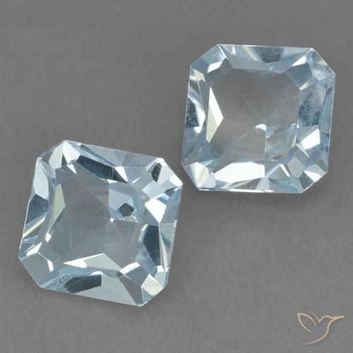 Gemas de Topacio Azul Cielo natural de 5.52 ct, Corte Octágono / Esmeralda, VVS-VS
