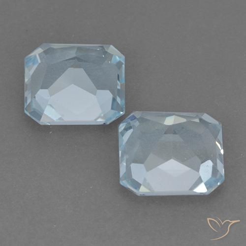 Gemas de Topacio Azul Cielo natural de 5.52 ct, Corte Octágono / Esmeralda, VVS-VS