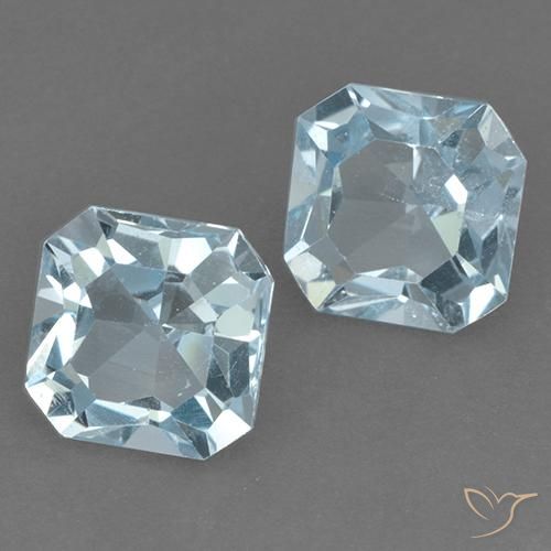 Gemas de Topacio Azul Cielo natural de 6.17 ct, Corte Octágono / Esmeralda, VVS-VS