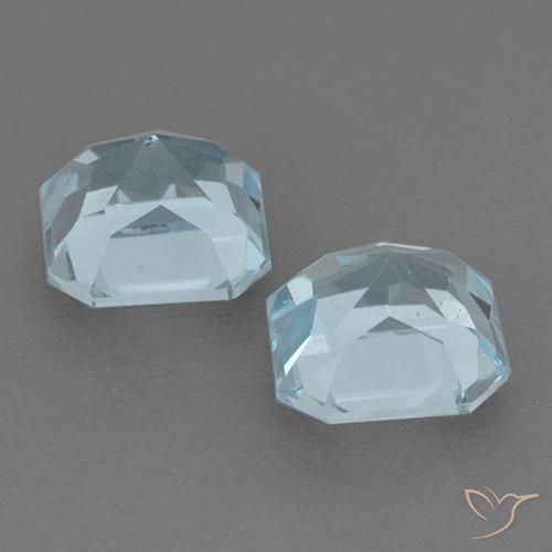Gemas de Topacio Azul Cielo natural de 6.17 ct, Corte Octágono / Esmeralda, VVS-VS