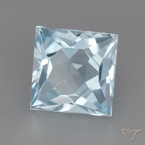 Topacio Azul Cielo natural de 2.81 ct, Cuadrado, VVS-VS
