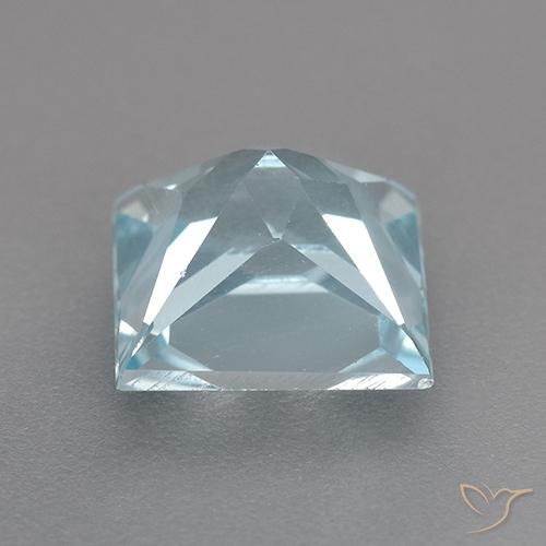 Topacio Azul Cielo natural de 3.18 ct, Cuadrado, VVS-VS