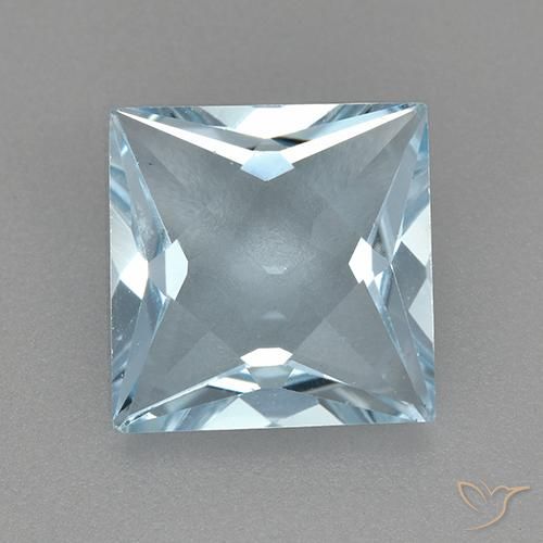 2.79ct Natural Azul Cielo Topacio, Cuadrado, VVS
