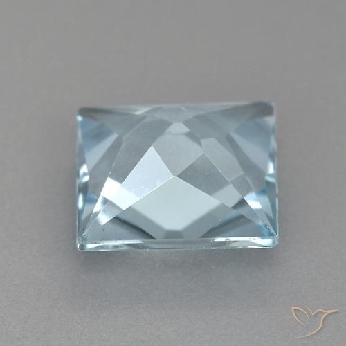 Topacio Azul Cielo natural de 2.79 ct, Cuadrado, VVS