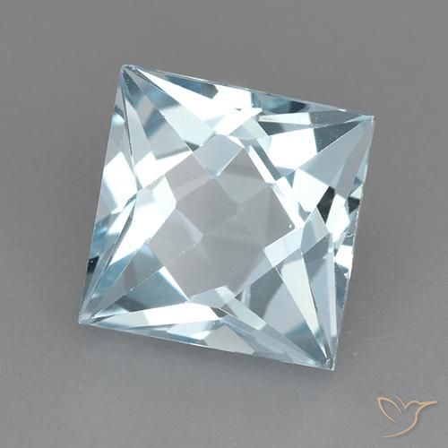 Topacio Azul Cielo natural de 3.23 ct, Cuadrado, VVS