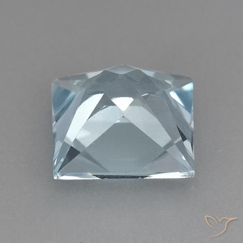 Topacio Azul Cielo natural de 3.23 ct, Cuadrado, VVS