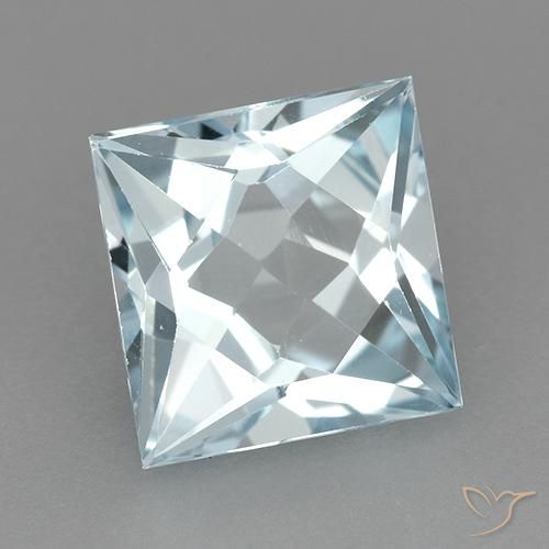 Topacio Azul Cielo natural de 3.15 ct, Cuadrado, VVS