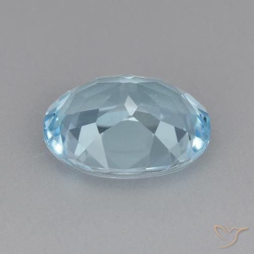 Topacio Azul Cielo natural de 3.12 ct, Corte Óvalo, VVS