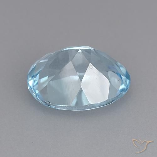 Topacio Azul Cielo natural de 3.44 ct, Ovalada, VVS-VS