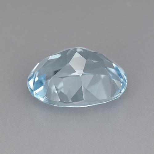 Topacio azul natural de 3,19 ct, corte óvalo, VVS