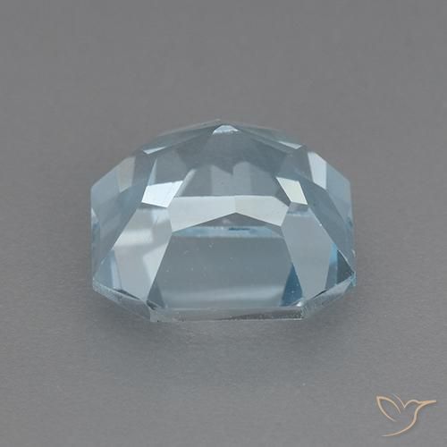 Topacio Azul Cielo natural de 3.13 ct, corte esmeralda, VVS
