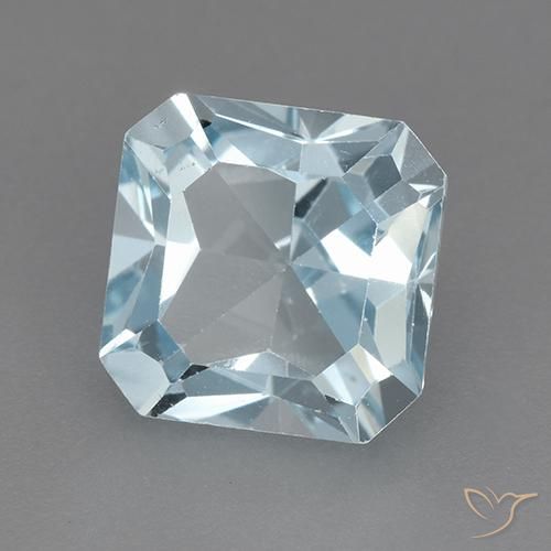 Topacio Azul Cielo natural de 3.22 ct, Corte Octágono / Esmeralda, VVS