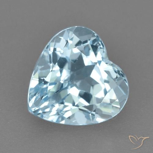 3.98ct Natural Azul Cielo Topacio, Corazón, VVS-VS