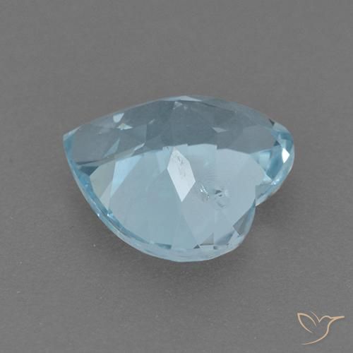 Topacio Azul Cielo natural de 4.47 ct, Corazón, VVS-VS