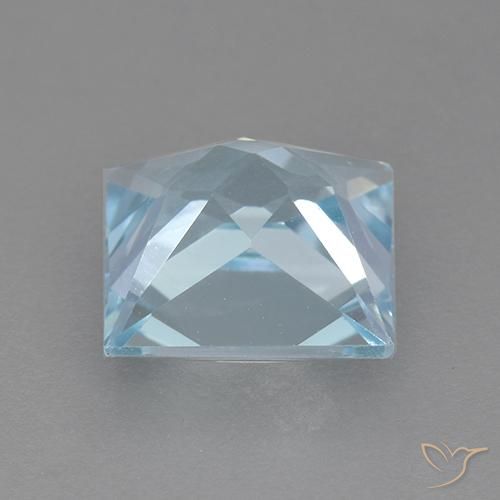 Topacio Azul Cielo natural de 3.25 ct, Cuadrado, VVS-VS