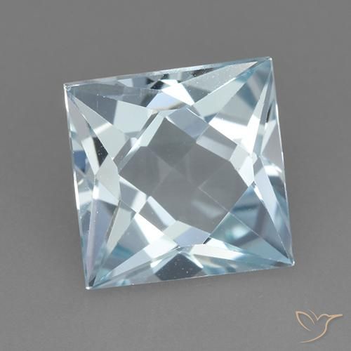 Topacio Azul Cielo natural de 3.32 ct, Cuadrado, VVS