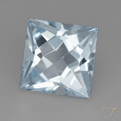 Topacio Azul Cielo natural de 3.25 ct, Cuadrado, VVS-VS